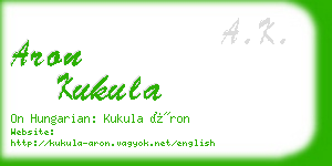 aron kukula business card